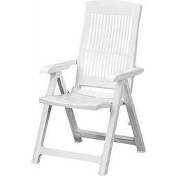 ProGarden Sillón Resina 5 Posiciones Blanco Tampa 60x61x109 cm