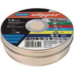 Norton Flexovit Clipper Multi-Materials Cutting Discs 115 x 22.23mm Pack 10