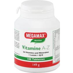 Megamax B.V. Vitamine A-Z + Q10 + Lutein Tabletten