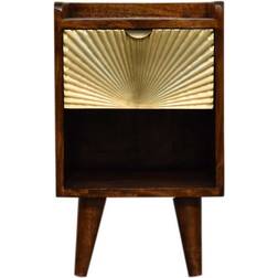 Mini Manila Gold 1-Drawer Bedside Table Comodino