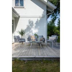 Venture Design Spoga Havesæt 4 Dele Lysegrå Hvid Loungesæt