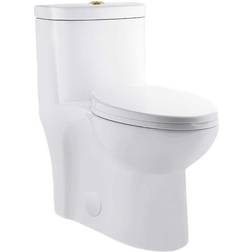 Swiss Madison Sublime One Piece Elongated Toilet Dual Flush 0.8/1.28 gpf Gold Hardware