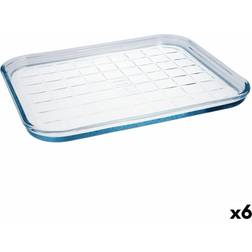 Pyrex Rektangulær Glas 33 x 27 x 2 cm Set of 6 Bageplade