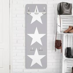 Porte-Manteau Large White Stars On Grey