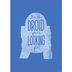 Komar Wandbild Star Wars Silhouette Quotes R2D2