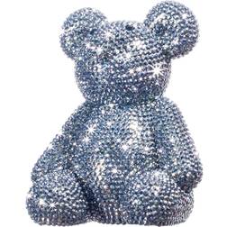 Interior Illusions Plus Graphite Rhinestone Bear Bank tall