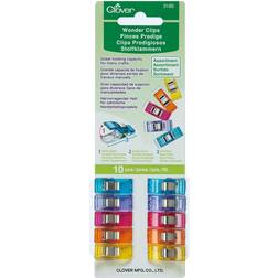 Clover Wonder Clips-Assorted Colors 10/Pkg