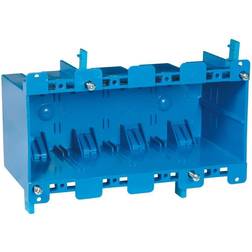 Carlon Rectangle PVC 7.57 in. Electrical Box Blue 4 gang