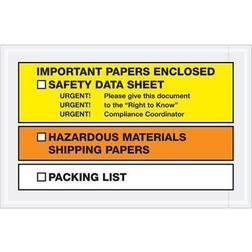 Tape Logic SDS Envelopes Important Enclosed 6 1/2 x 10 Yellow/Orange 1000/Case PL497