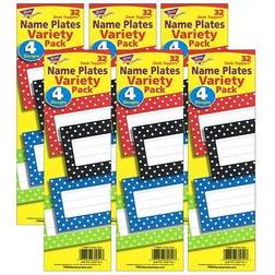 Trend Polka Dots Desk Toppers Name Plates Variety Pack 32 Per Pack 6 Packs