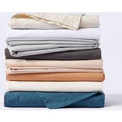 Crinkled Percale 80 Thread Count Bed Sheet Brown