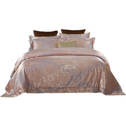 6 Pieces Duvet Cover Gold, White, Yellow, Pink