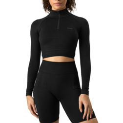 ICANIWILL Define Cropped 1/4 Zip - Black