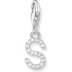 Thomas Sabo Charm-hängsmycke bokstaven med vita stenar silver