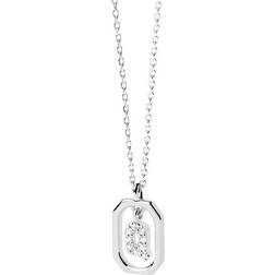 Pdpaola Necklaces Mini Letter Silver Necklace silver Necklaces for ladies