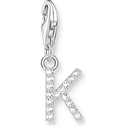Thomas Sabo Charm-hängsmycke bokstaven med vita stenar silver