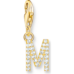 Thomas Sabo Gold Plated Zirconia Letter Charm