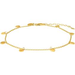 Nordahl Jewellery Disc52 ankelkæde forgyldt sølv