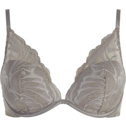 Calvin Klein Bridal Lightly Lined Plunge Bra - Grey Polyamide