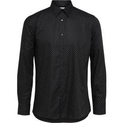 Selected Homme SLHSLIMETHAN-AOP SHIRT LS CLASSIC Sort