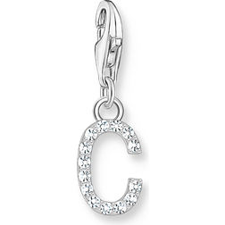 Thomas Sabo Charm-hängsmycke bokstaven med vita stenar silver