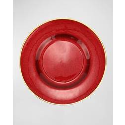 Vietri Metallic Glass Ruby Salad Dessert Plate