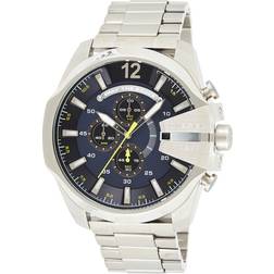 Diesel Mega Chief Chronograph Watch, Color: Silver-Tone Model: Dz4465