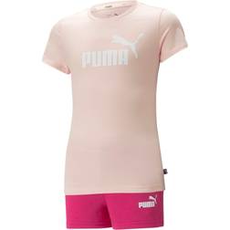 Puma Kinder Trainingsanzug LOGO TEE & SHORTS SET pink