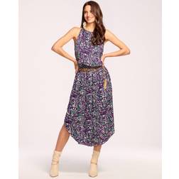 Butterfly-Printed Audrey Midi Dress SPRING NAVY BUTTE