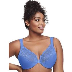 Glamorise WonderWire Front-Close Bra Blue