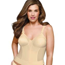 Exquisite Form Back Close Longline Bra - Beige