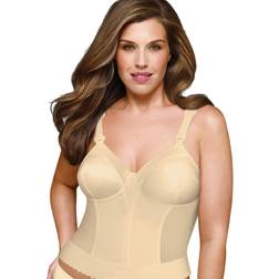 Exquisite Form Women's Back Close Longline Bra, Beige