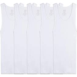 Fruit of the Loom Boys Tank Top A-Shirts 5 Pack - White