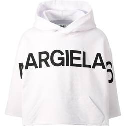 MM6 Maison Margiela Kids Cropped Hoodie - White