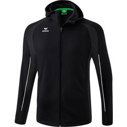 Erima Unisex Liga Star Trainingsjacke mit Kapuze, schwarz/weiß