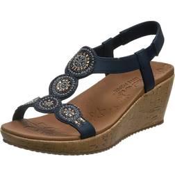 Skechers womens Beverlee Date Glam Sandal Navy