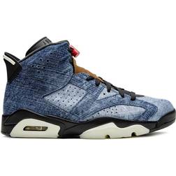 Nike Air Jordan 6 Retro Washed Denim M - Black/Sail/Varsity Red