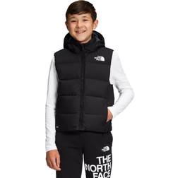 The North Face Boys' Reversible Down Hooded Vest, TNF Black