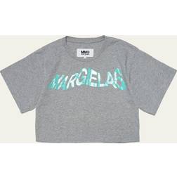 MM6 Maison Margiela Kids Cropped T-Shirt - Grey