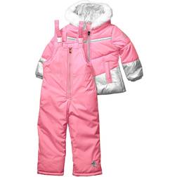 London Fog Girls Snowsuit with Snowbib and Puffer Jacket