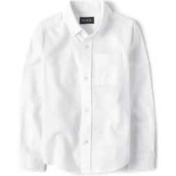 The Children's Place The Children's Place boys Long Sleeve Oxford Shirt, White