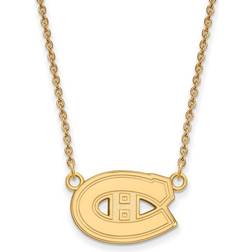 LogoArt Women's Montreal Canadiens Gold Plated Pendant Necklace