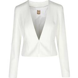 HUGO BOSS Slim-Fit Cropped Jacket - Collarless Styling