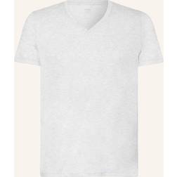 Mey Dry Cotton Colour V Neck T-Shirt - Light Grey Melange