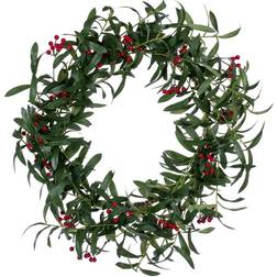 Vickerman 703007 Red Berry Mistletoe Wreath L225724 Decoration