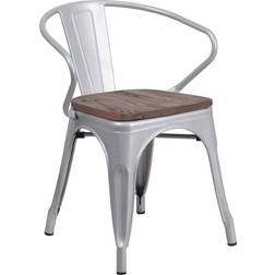 Flash Furniture Luna Silver Kitchen Chair