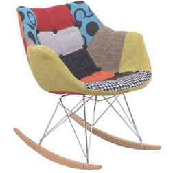 Leisuremod Willow Patchwork Rocking Chair