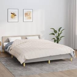 vidaXL Light Cream Blankets Beige, White (220x200cm)