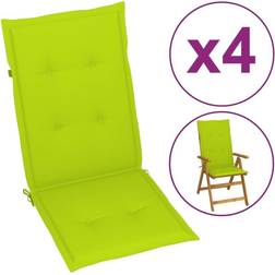 vidaXL Hynder havestole 4 stk. Stolehynde Grøn (120x50cm)