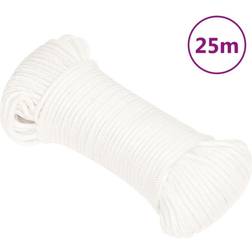 vidaXL white, 3 mm/ 25 m Marine Rope Dock Coil Boat Line Polypropylene Rope Multi Sizes Multi Colours